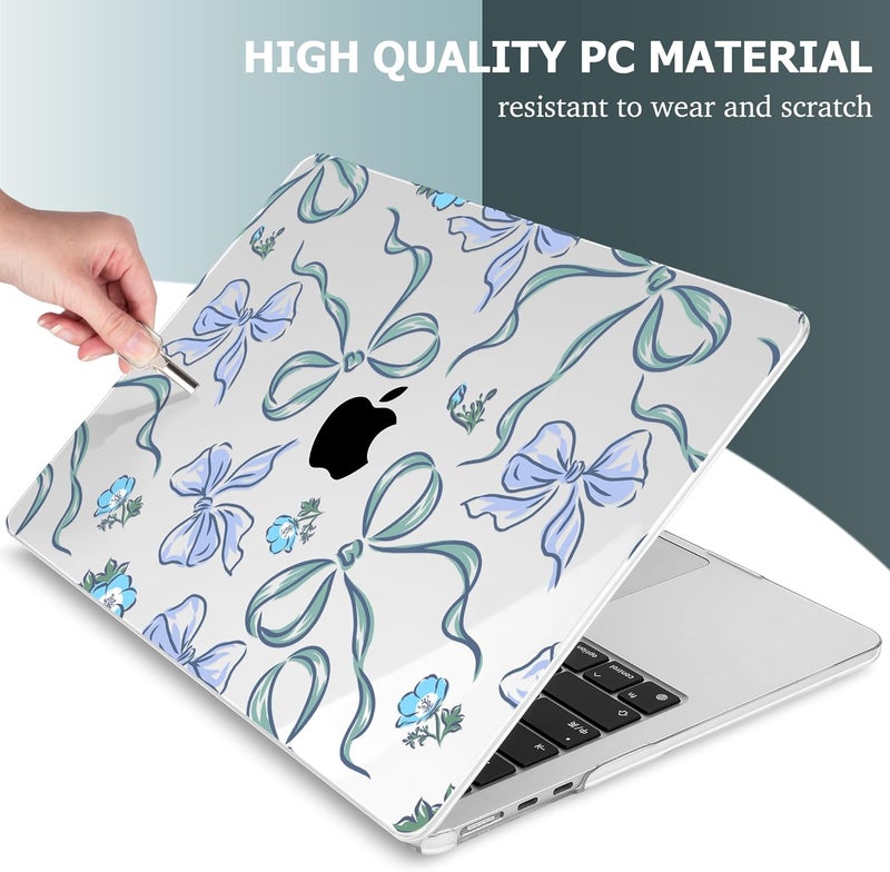Mektron Designed for 2025/2024/2023 MacBook Air 15 INCH M4 A3241 /M3 A3114 /M2 A2941 Case, Printed Plastic Hard Shell Cover with 15.3" Liquid Retina Display Touch ID, Bows C355 - Image 4